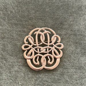 Gold-Toned Celtic Knot Style Pin Pendant Brooch